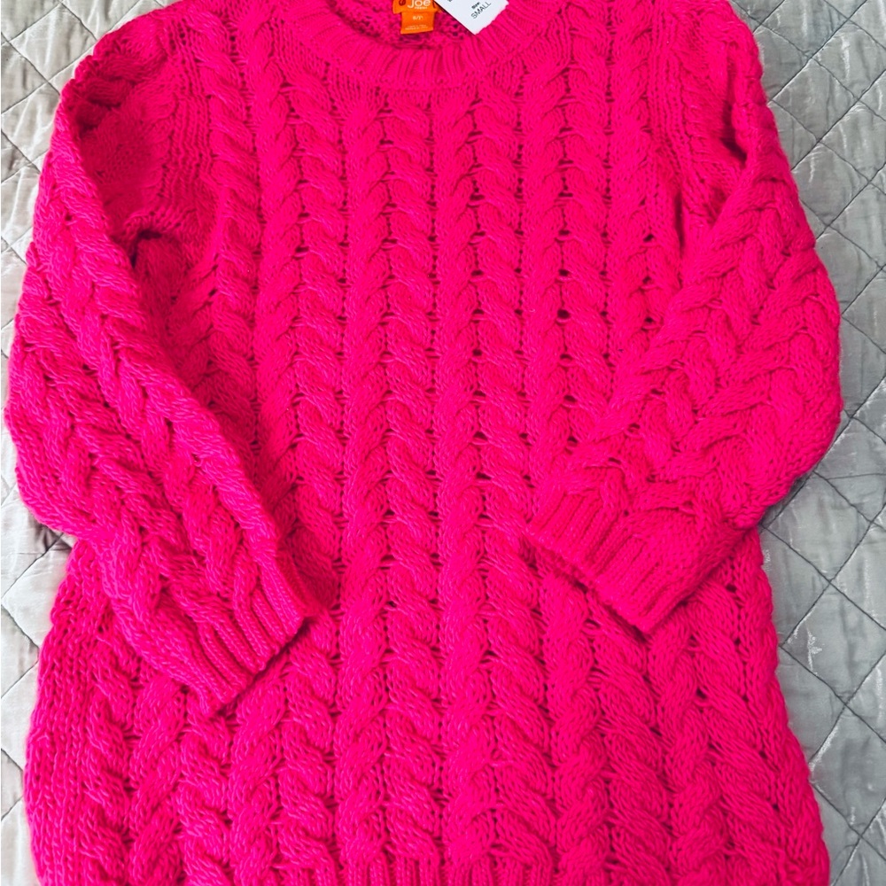 Joe Fresh Hot Pink Cable Knit Sweater